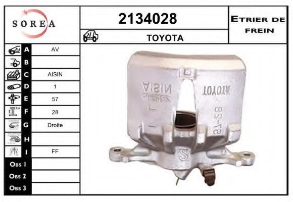 EAI 2134028 Brake Caliper